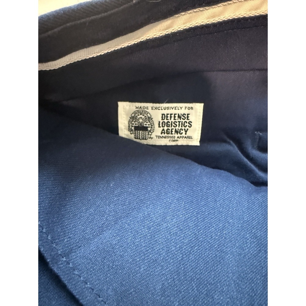 2 NWT Defense Logistics Agency Men Army Blue Dress Trousers Pants 32R Classic - Picture 5 of 8
